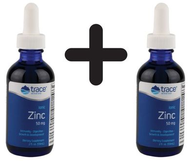 2 x Ionic Zinc, 50mg - 59 ml.