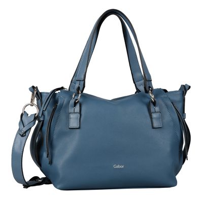 Gabor Schultertasche Florencia Damen Shopper blau 37x22,5 cm Umhängetasche Tasche