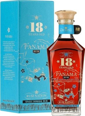Rum Nation Panama 18 Jahre 40% Vol. 0,7l Decanter in Geschenkpackung