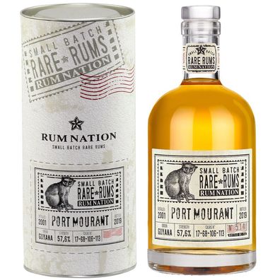 Rum Nation / Rare Rum Port Mourant 18 Jahre 2001 - 2019 / 57,6% 0,7l