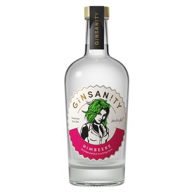 Ginsanity Himbeer Premium Dry Gin / 42,5% Vol. 0,5l
