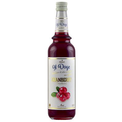 Il Doge Sirup Cranberry 0,7l alkoholfrei für Cocktail oder Kaffee