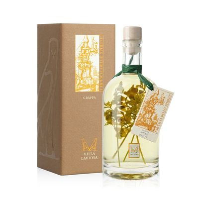 Villa Laviosa Grappa Weinraute / 40% Vol. 0,5 ltr. / Geschenkpackung