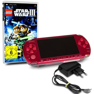 Original Sony PlayStation Portable - PSP 3004 Silm & Lite Konsole in ROT / RED ...