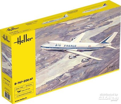 Heller Boeing 747 AF Air France in 1:125 1000804590 Glow2B 80459 Bausatz