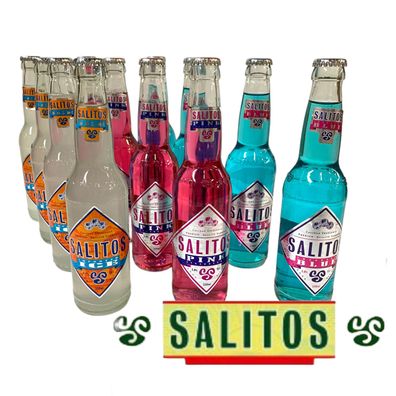 12 Flaschen Salitos Bier im Mixpaket je 4 Flaschen Blue, Ice und Red zum testen.