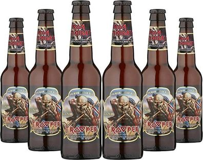 6 Flaschen Iron Maiden Trooper Ale Bier je 0.33l 4,7%