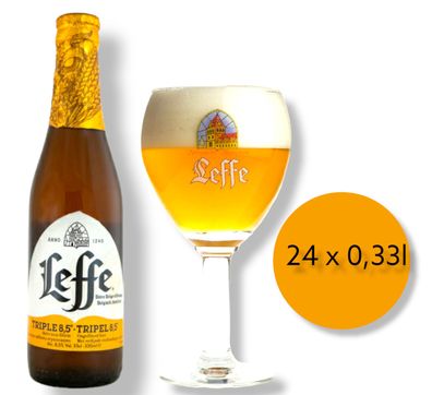 24 x Leffe Tripel 8,5% Alk.- Starkbier aus Belgien