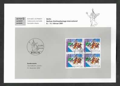 Blatt Schweiz Internationale Briefmarkenausstellung Berlin 2001