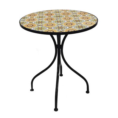 Mosaik Tisch Mosaiktisch Stern Gartentisch Bistromöbel Bistrotisch 60x70cm