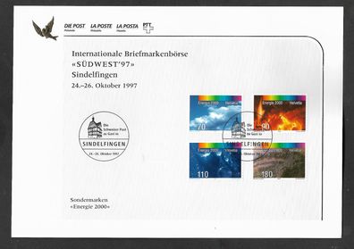 Blatt Schweiz Internationale Briefmarkenausstellung Südwest ´97
