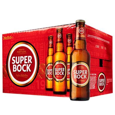 24 Flaschen Super Bock je 0,33l - Das Kultbier aus Portugal