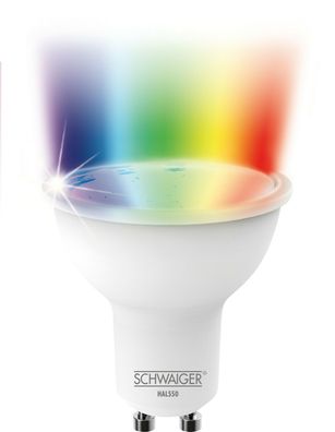 Schwaiger LED Leuchtmittel GU10 Smart Home Glühbirne Licht Lampe RGBW Dimmbar