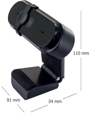 Schwaiger Webcam 1280 x 720 P HD mit integriertem Mikrofon, Objektivabedeckung