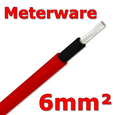 Solarkabel H1Z2Z2-K 6mm² Rot (Meterware)