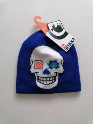 Original Brekka Jungen Mütze Blau Skull Mode
