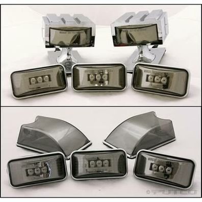 LED Dachleuchten Set 10-teilig chrom Hummer H2 Bj:03-09