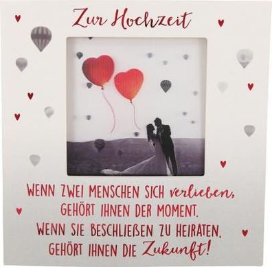 Hochzeitskarte Klappkarte 3D mit Musik & Licht Zur Hochzeit Wenn zwei Menschen sich..