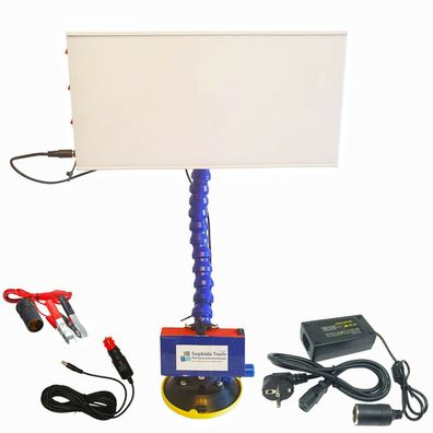 Akku LED Ausbeullampe mit Saugfuß + Dimmer Dellenlampe Light 12V/220V # 55-D