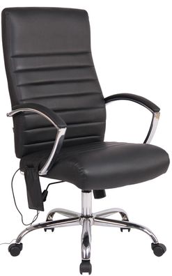 XL Bürostuhl 136 kg belastbar schwarz Kunstleder Chefsessel Massagefunktion NEU