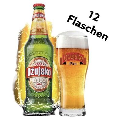 12 Flaschen Ožujsko Bier aus Kroatien mit 4,9 % Alc. 0,33l Beer Pivo