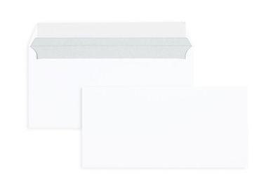 500 Briefumschläge Weiß 114x229 mm (DIN C6/5) mit Haftklebung