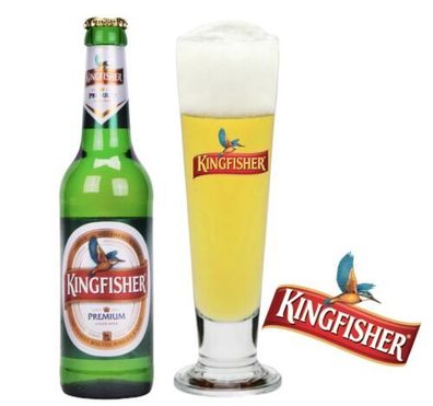 12 Flaschen Kingfisher Bier aus Indien