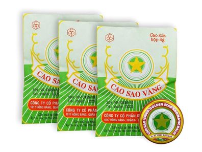 Vietnamesische Balsam 3 x 4 g Golden Star Balm Erkältung Kopfschmerzen