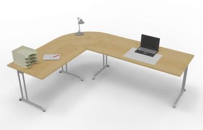 Schreibtischkombination SB4 260x200 cm Winkelschreibtisch Schreibtisch Arbeitsplatz