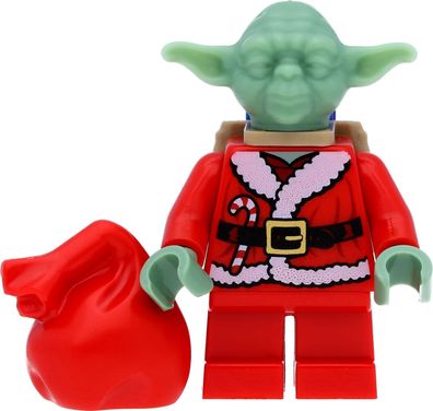 LEGO Star Wars Minifigur Jedi Meister Yoda (als Weihnachtsmann, Santa Yoda)