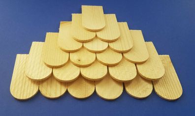 Mini-Holzschindeln - 100 Stück - Bastelbedarf für Krippe, Puppenhaus, Vogelhaus