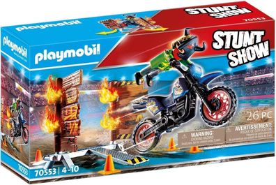 Playmobil 70553 Stuntshow Motorrad mit Feuerwand - neu, ovp