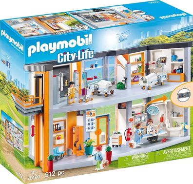 Playmobil Citylife 70190 Grosses Krankenhaus mit Einrichtung - neu, ovp
