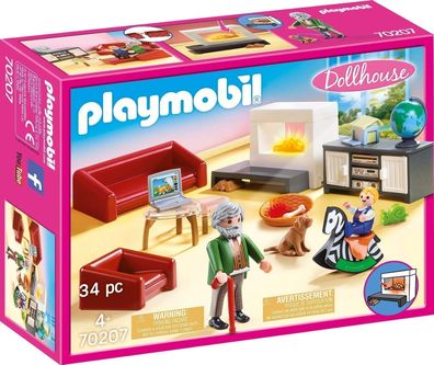 Playmobil Dollhouse Puppenhaus 70207 Gemütliches Wohnzimmer - neu, ovp