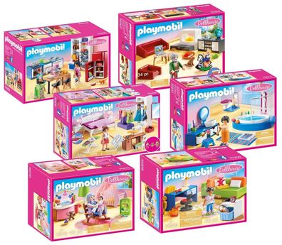Playmobil Dollhouse Puppenhaus Möbelset: 70206 70207 70208 70209 70210 70211 - neu