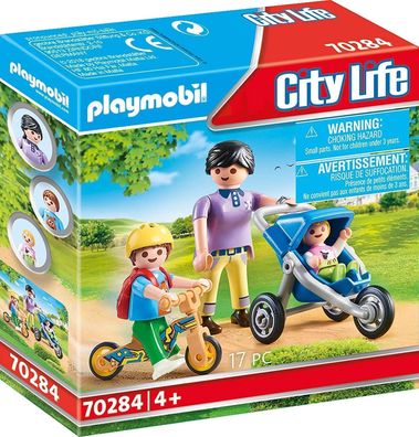 Playmobil KiTa Regenbogen 70284 Mama mit Kindern - neu, ovp