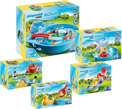 Playmobil® 1-2-3 Aqua - 5-teiliges Komplettset Fröhliche Wasserbahn - neu, ovp