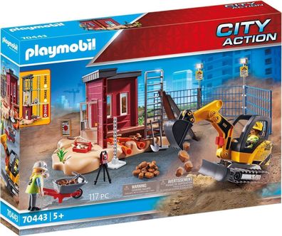 Playmobil® Grossbaustelle 70443 Minibagger mit Bauteil - neu, ovp