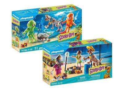 Playmobil Scooby-Doo! 2er-Set: 70707 Witch Doctor + 70708 Ghost Diver - neu, ovp