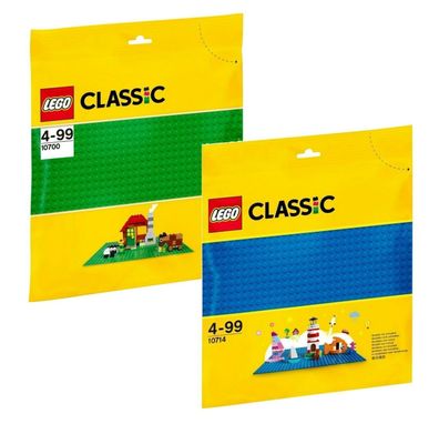 Lego® Bauplatten 2er-Set: 10700 grüne Bauplatte + 10714 blaue Bauplatte neu, ovp