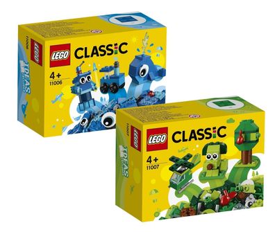 Lego® Creator Kreativ-Set: 11006 Blau & 11007 Grün - neu, ovp