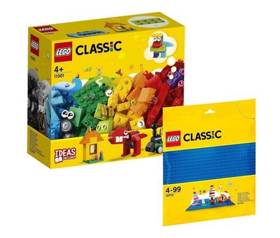 Lego® Set: 11001 Erste Bausteine + 10714 blaue Bauplatte - neu, ovp