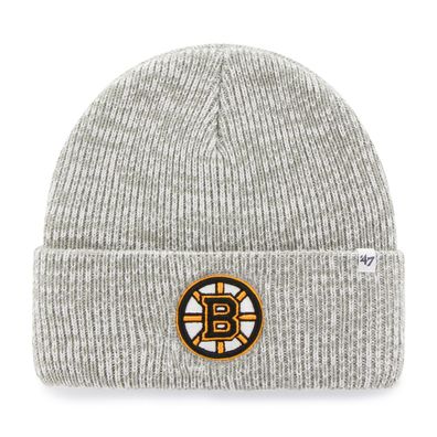NHL Boston Bruins Wollmütze Mütze Brain Freeze 190182413436 grau Beanie Hat