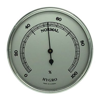SELVA Hygrometer Einbau-Wetterinstrument, Durchmesser 65 mm, silber