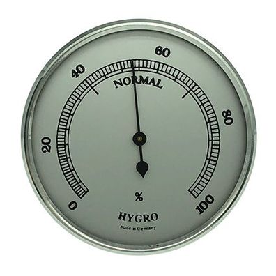 SELVA Hygrometer Einbau-Wetterinstrument, Durchmesser 85 mm, silber