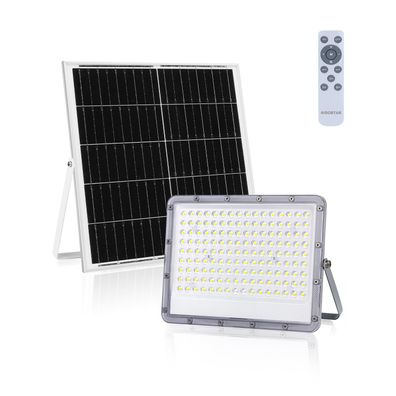 LED-Flutlicht 200W mit Solarpanel 2000 Lumen 6500K Kaltweiß Wasserdicht IP65 Außen...