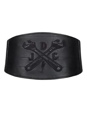 John Doe Motorrad Nierengurt Classical Kidney Leather Belt Black