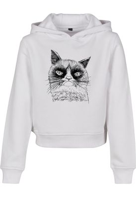 Mister Tee Kids Unhappy Cat Cropped white