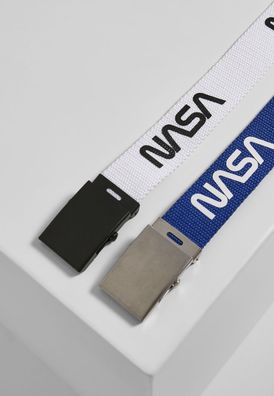 Mister Tee Gürtel NASA Belt 2-Pack extra long Blue/ White