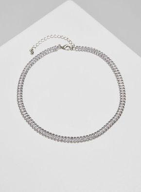 Urban Classics Halskette Short Crystal Necklace Silver